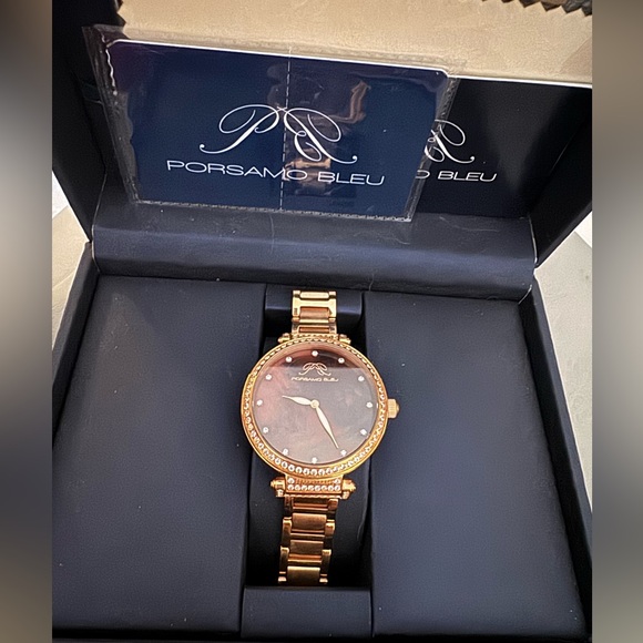 NIB Porsamo Bleu Chantal Topaz Watch - Picture 2 of 10